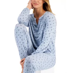 Promo 🎁 Charter Club Lexington Geo-Print Straight-Leg 👖 Jeans Bright White Floral ✔️