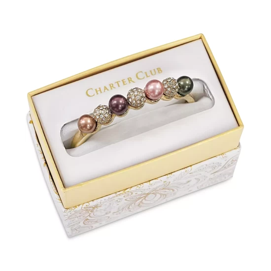 New ๐ Charter Club ๐ฉ Women's Short Sleeve Cotton Essentials Printed Midi Nightgown, Created For Macy's Medieval Blue Dot Floral ๐ฏ - Image 2