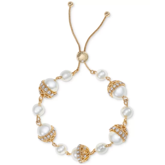 Best deal ✔️ Charter Club Gold-Tone Pavé Champagne Drop Earrings, Created For Macy's ⭐