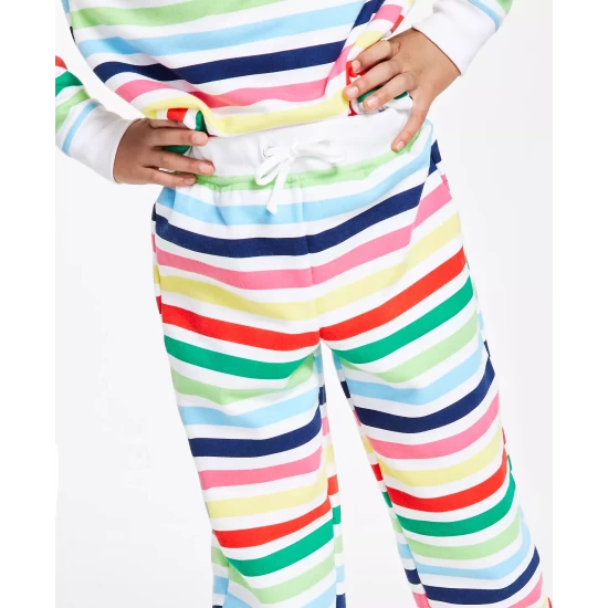 Best Sale โค๏ธ Charter Club Kids' Printed Striped Matching Jogger Pants, Created For Macy's Medieval Blue Multi Stripe ๐ - Image 5