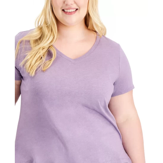 Deals ๐งจ Charter Club Plus Size Sleep T-Shirt, Created For Macy's Dusty Lilac ๐คฉ - Image 4