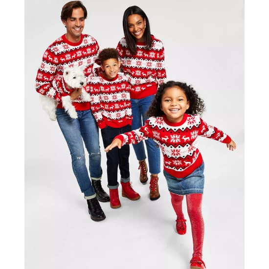 Best Sale 🔔 Charter Club Men's Nordic Fair Isle Holiday Sweater, Created For Macy's Ravishing Red Combo 😍 - Image 5