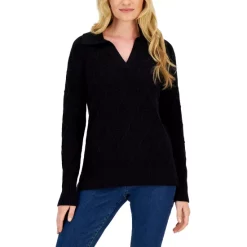 Best deal 🤩 Charter Club 👩 Women's Long Sleeve Soft Knit Pajama Set, Created For Macy's Medieval Blue Crescent Moon 😍