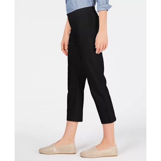 Discount ✨ Charter Club Chelsea Pull-On Tummy-Control Capris, Created For Macy's Deep Black ✔️ - Image 5